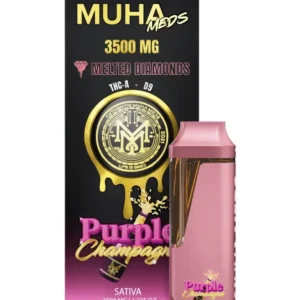 Purple Champagne Muha Meds THC-A Delta-9 Melted Diamonds Disposable 3.5G